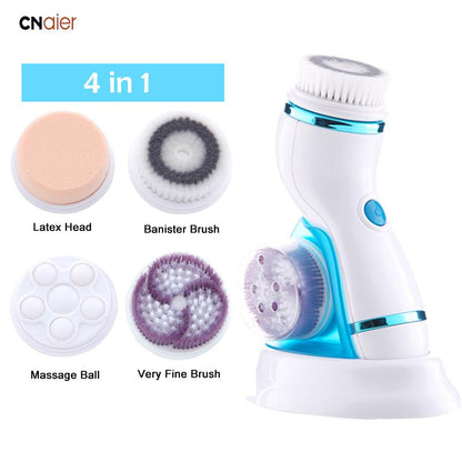 Rechargeable 4in1 Face Massager & Face Cleaner Brush Machine