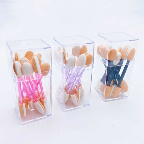 Eyeshadow Applicators With Plastic Box