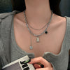 Fashion Jewellery 2 Layer necklace Silver