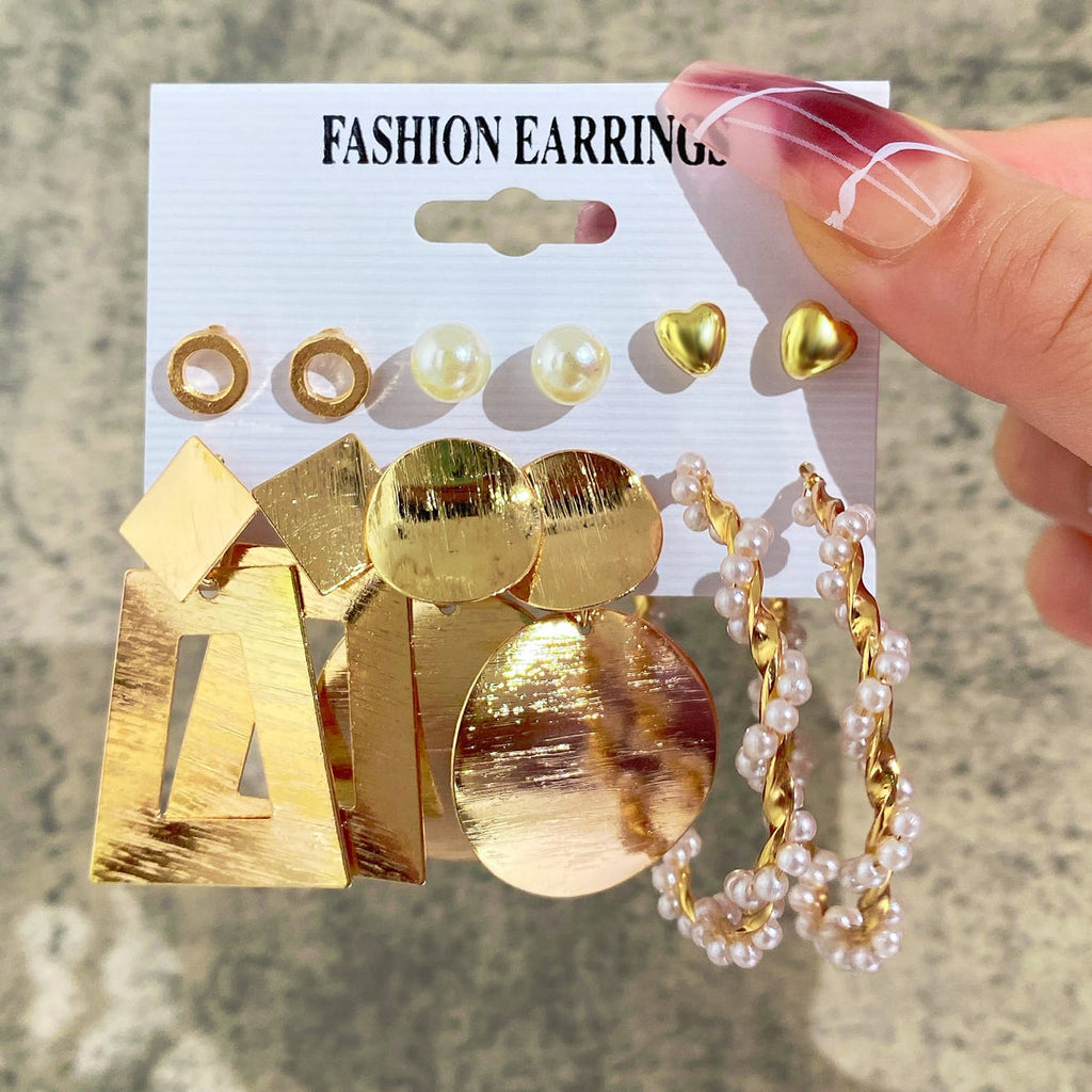Fashion Jewellery 6 Pairs Earrings Card