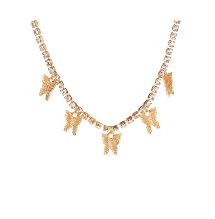 Fashion Jewellery Butter Necklace Golden