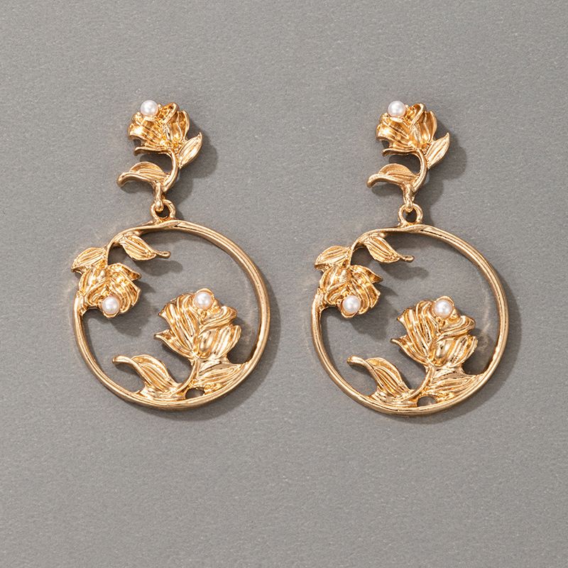 Fashion Jewellery Flower Hoop Earring