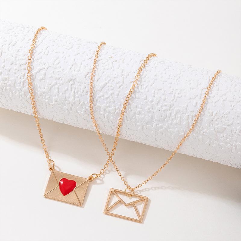 Fashion Jewelry Envelope Style 2 Layer Necklace