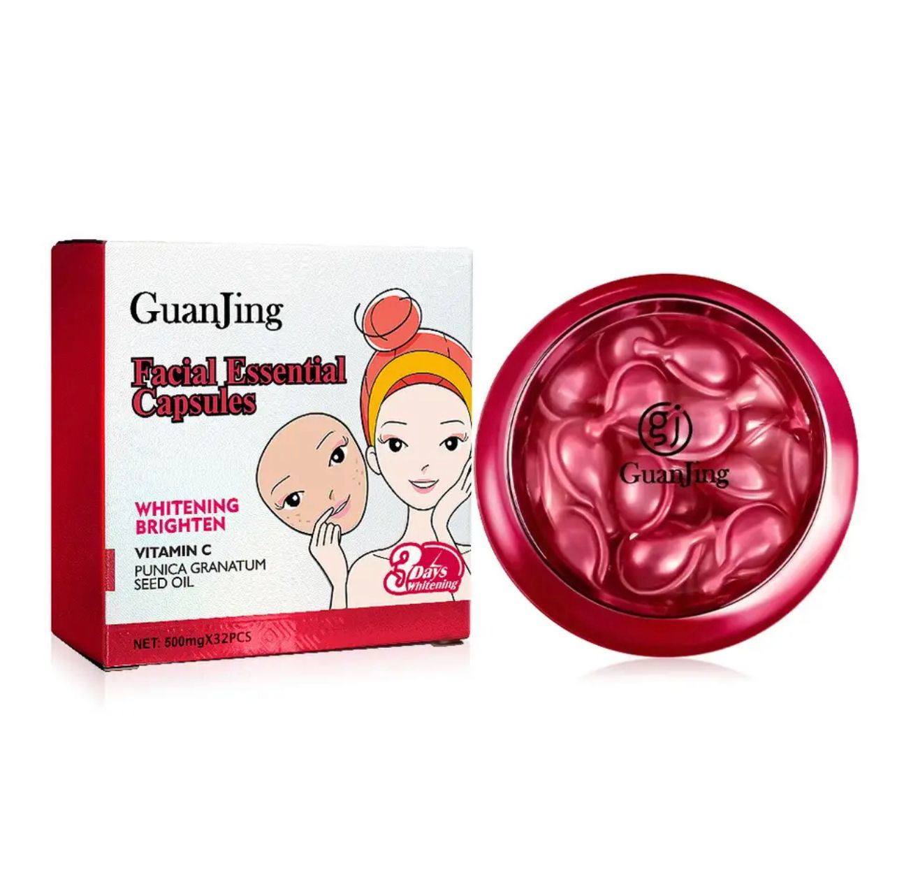 GuanJing Facial Essential Capsule 3 Day Whitening Vitamin C 32 Pcs