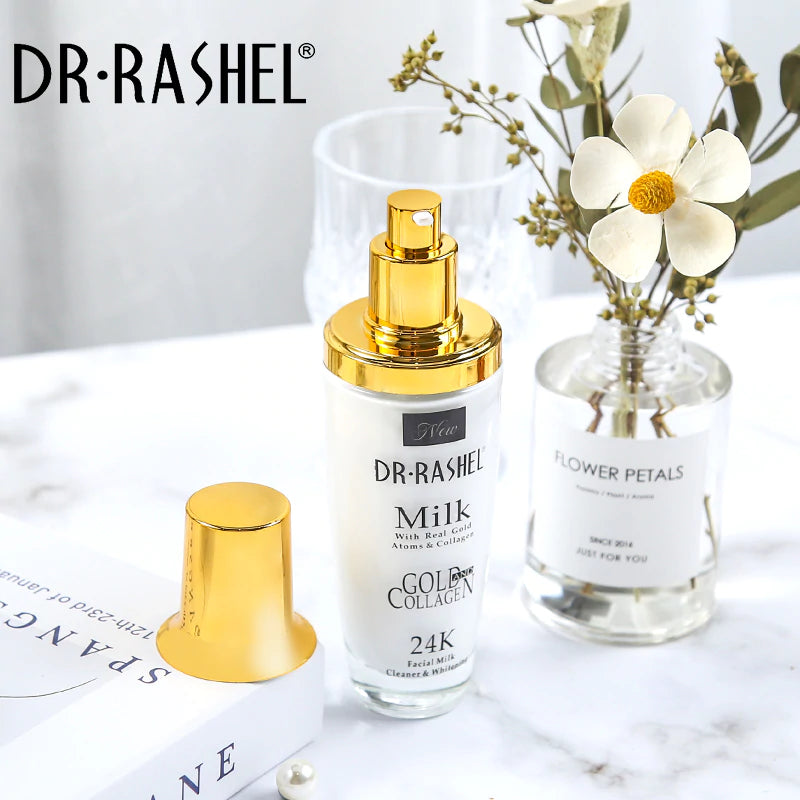 Dr.Rashel Milk With Real Gold Atoms & Collagen 24K Facial Milk Cleaner & Whitener