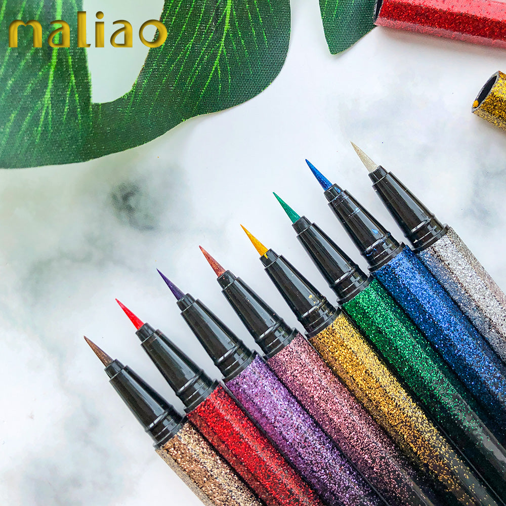 Maliao Artistic Diamond Shiny Eyeliner Waterproof (Pack of 8pcs)