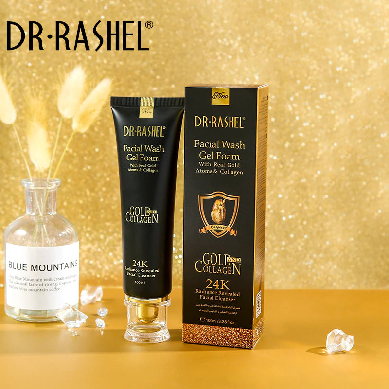 Dr Rashel Facial wash Gel Foam with Real Gold Atoms & Collagen