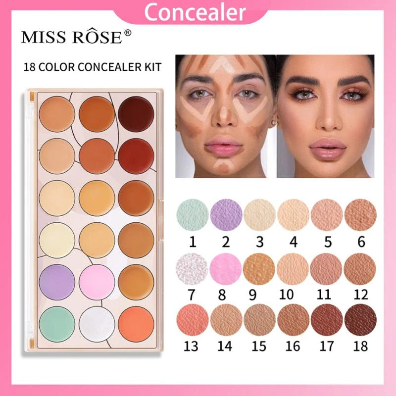 Miss Rose 18 Color Corrector and Concealer Palette – beautygirl-pk