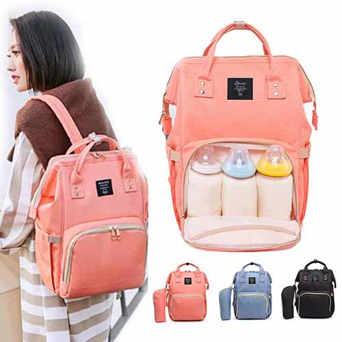 Mami Backpack Mommy Backpack - Water Resistant Baby Accessories Bag 23136 – beautygirl-pk