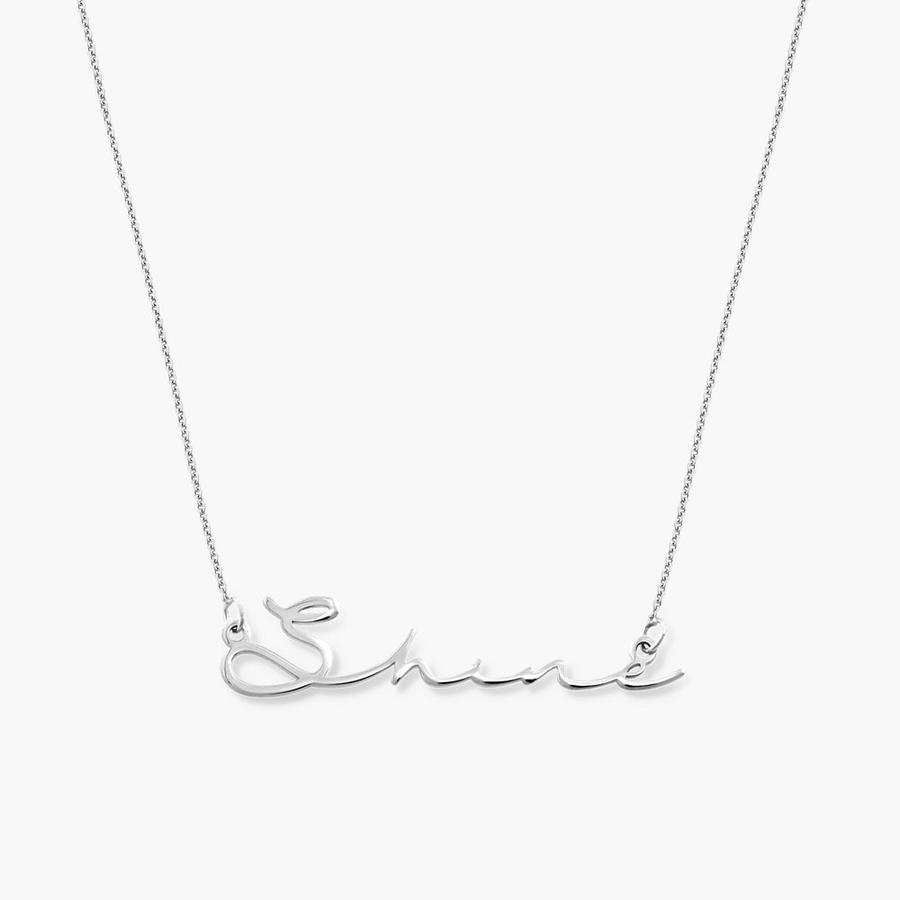 Signature Name Necklace - Silverplated