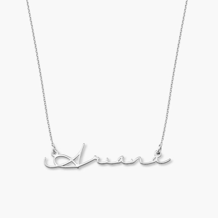 Signature Name Necklace - Silverplated