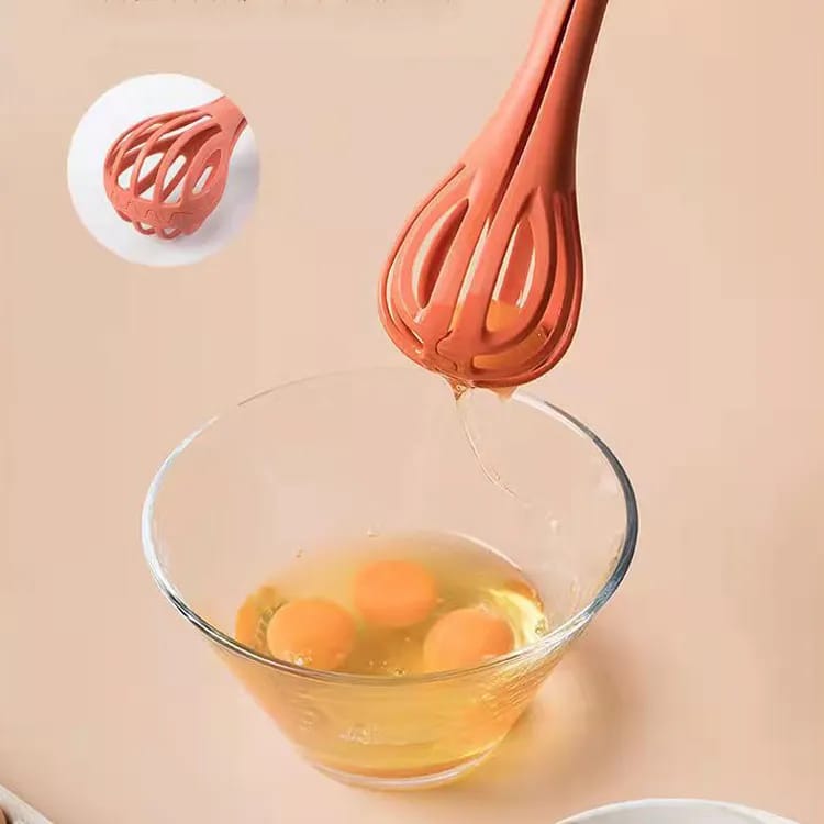 Multifunctional Egg Beater Eggs Milk Whisk Pasta Tongs Food Clip Manual Mixer