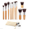 Professional Bamboo Makeup Brush Set 11 Pcs