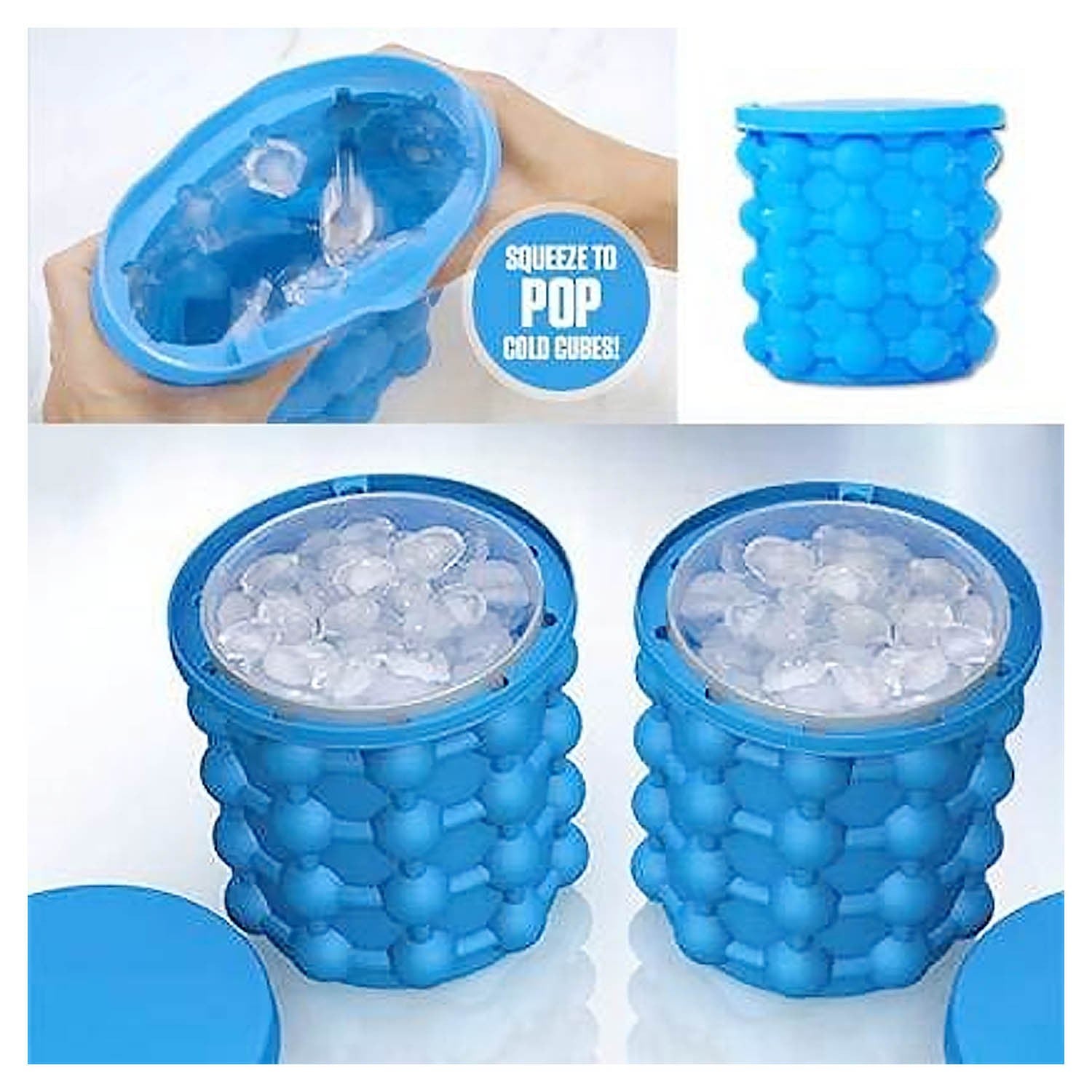 Ice Cube Maker Machine Space Saving Soft Silicone Ice Genie Ice Cube Maker