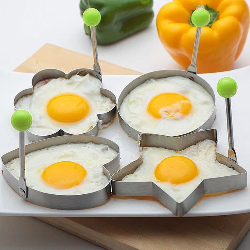 Egg Molds Stainless Steel 4 Pcs Set For Kitchen (high return)