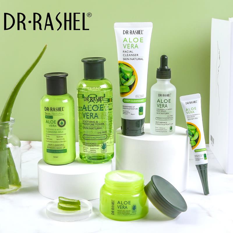 Dr Rashel Aloe Vera Skin Natural Soothing & Moisture Skin Care Series - Pack of 6 With Box