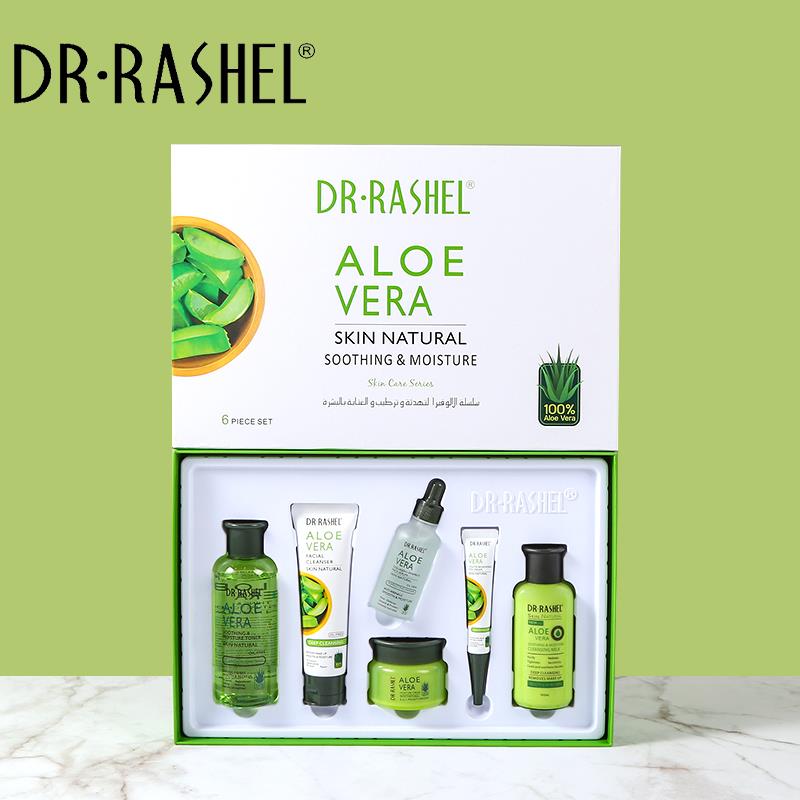Dr Rashel Aloe Vera Skin Natural Soothing & Moisture Skin Care Series - Pack of 6 With Box