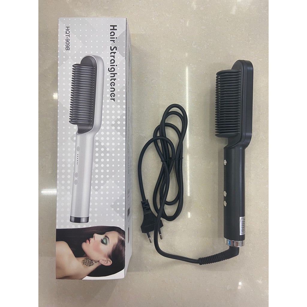 Ceramic Heated Hair Brush - Hair straightener  - HQT-909B