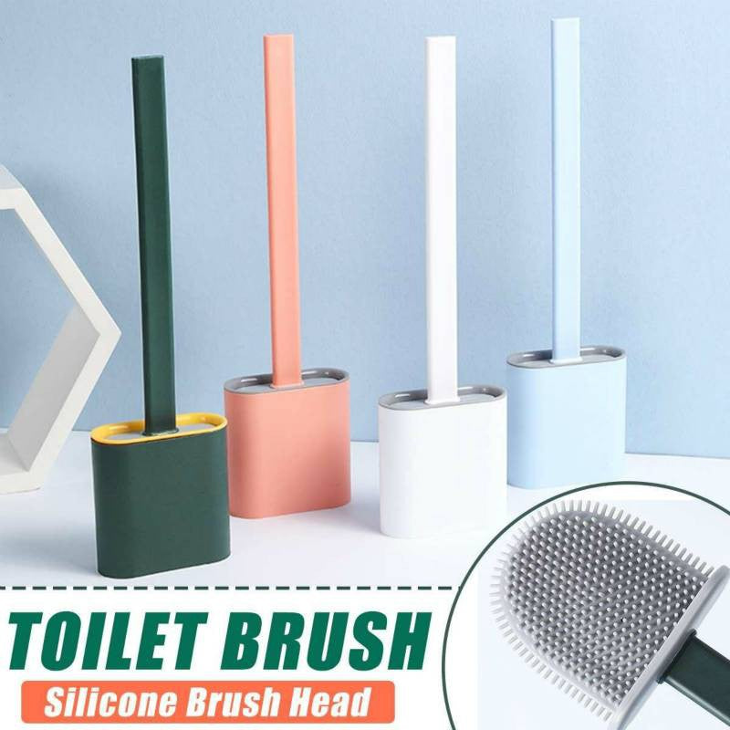 Toilet Cleaning Brush Flexible Silicone Wall Mounted