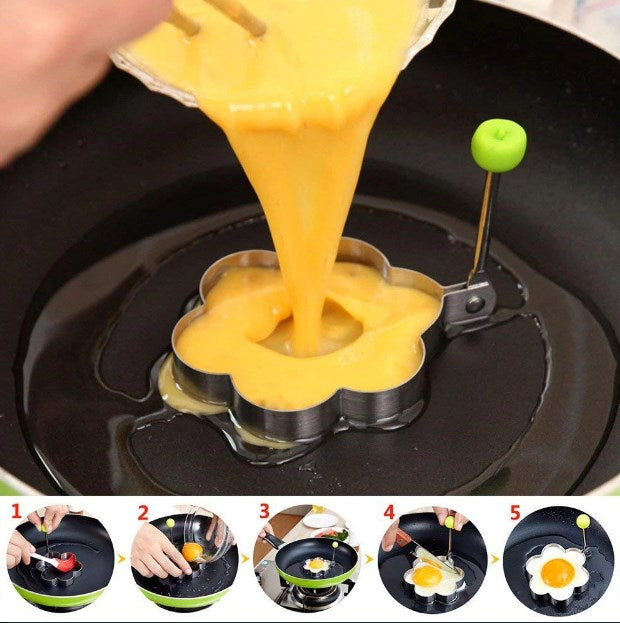 Egg Molds Stainless Steel 4 Pcs Set For Kitchen (high return)