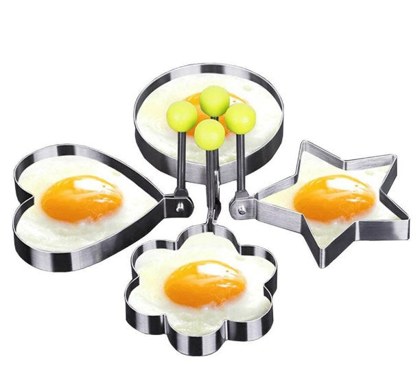 Egg Molds Stainless Steel 4 Pcs Set For Kitchen (high return)