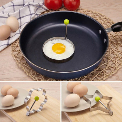 Egg Molds Stainless Steel 4 Pcs Set For Kitchen (high return)