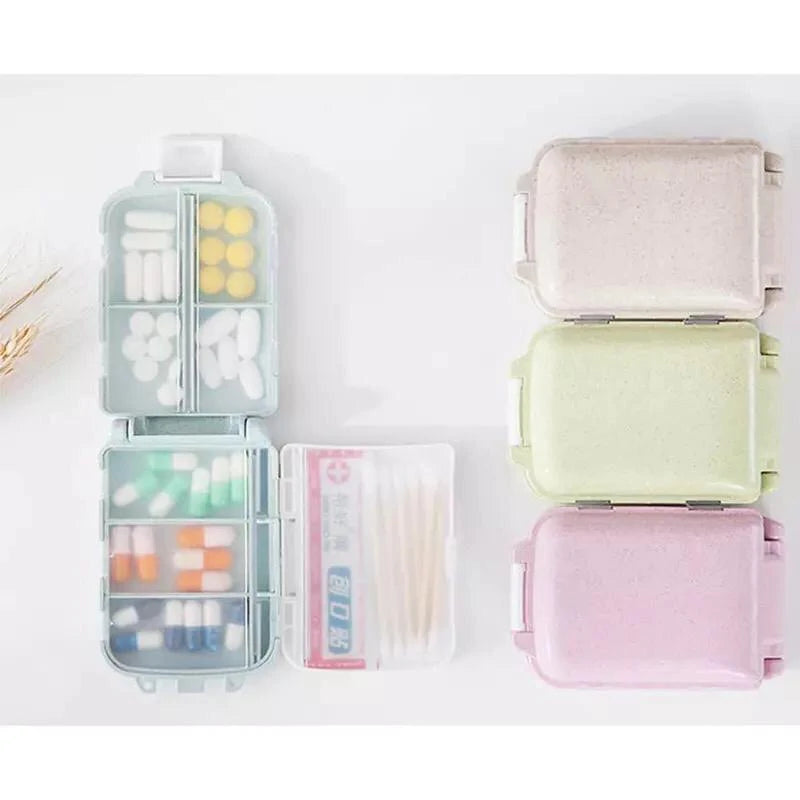 Travel Pill Box Moisture-Proof Organizer Portable Pill Cases Medicine Storage Dispenser Packing Container Cases
