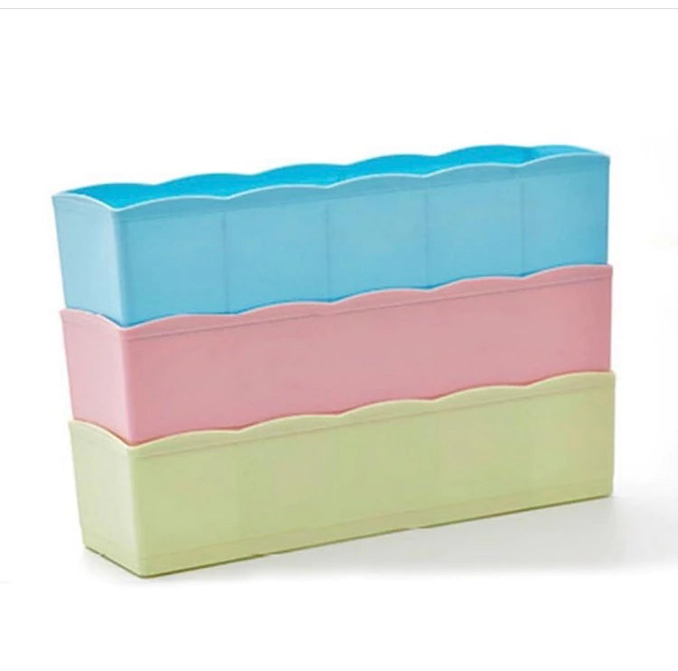 5 Grids Drawer Organizer Storage Organizer for Home Closet 5 Grids Drawer Divider (High Quality)