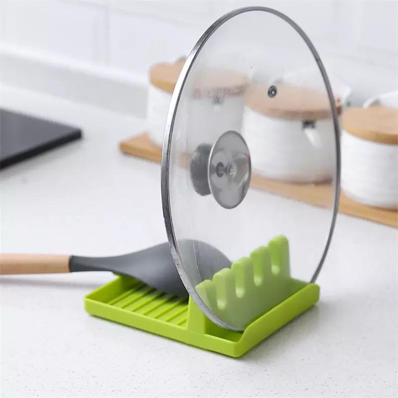 Spoon Holder Stand Plastic Ladle Shovel Rest for Pot Cover Cutlery Spatula Holder Rack Kitchen Cooking Accessories Organizer