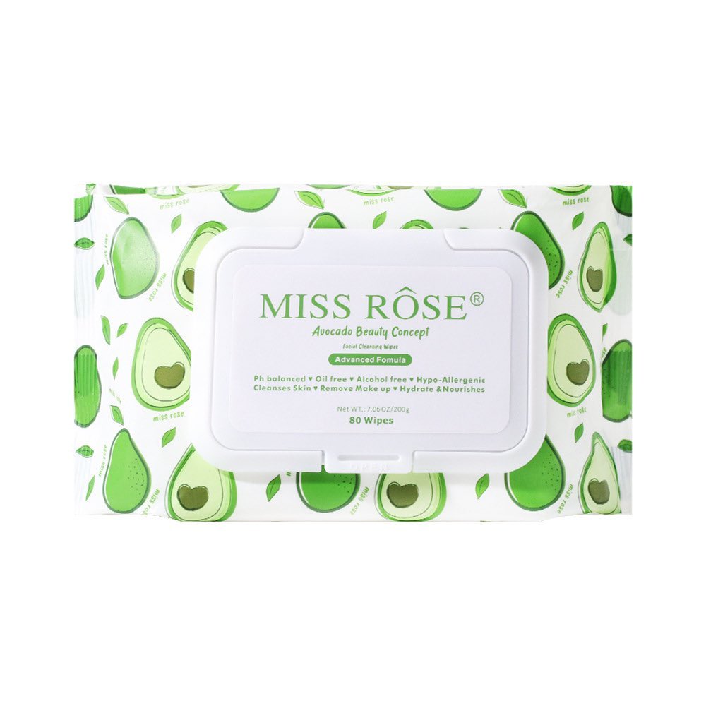 Miss Rose Avocado Beauty Concept Facial Cleaning Wipes.