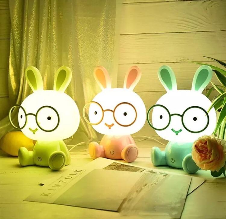 Rabbit Lamp For Kids Cute Warm Night Light Kids Night Light