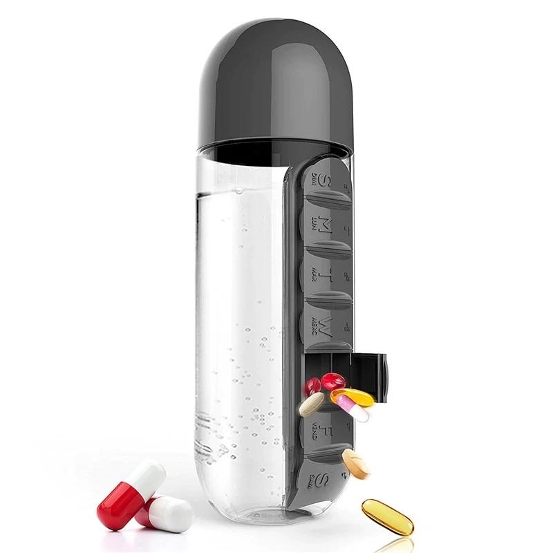 Pill Box Travel Water Bottle